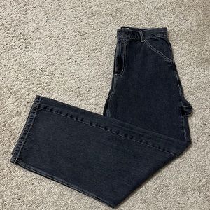 Garage Washed Black Cargo Pants